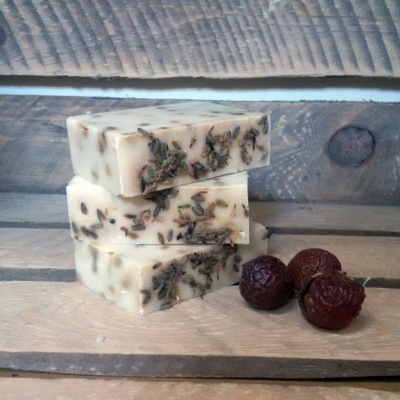 Lavender & Geranium Soapnut Soap 90g